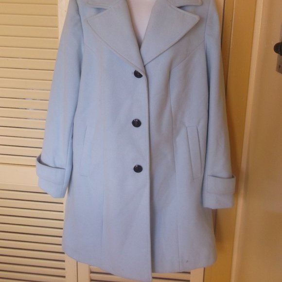 Light Blue Coat Size Women Medium - Picture 2 of 5